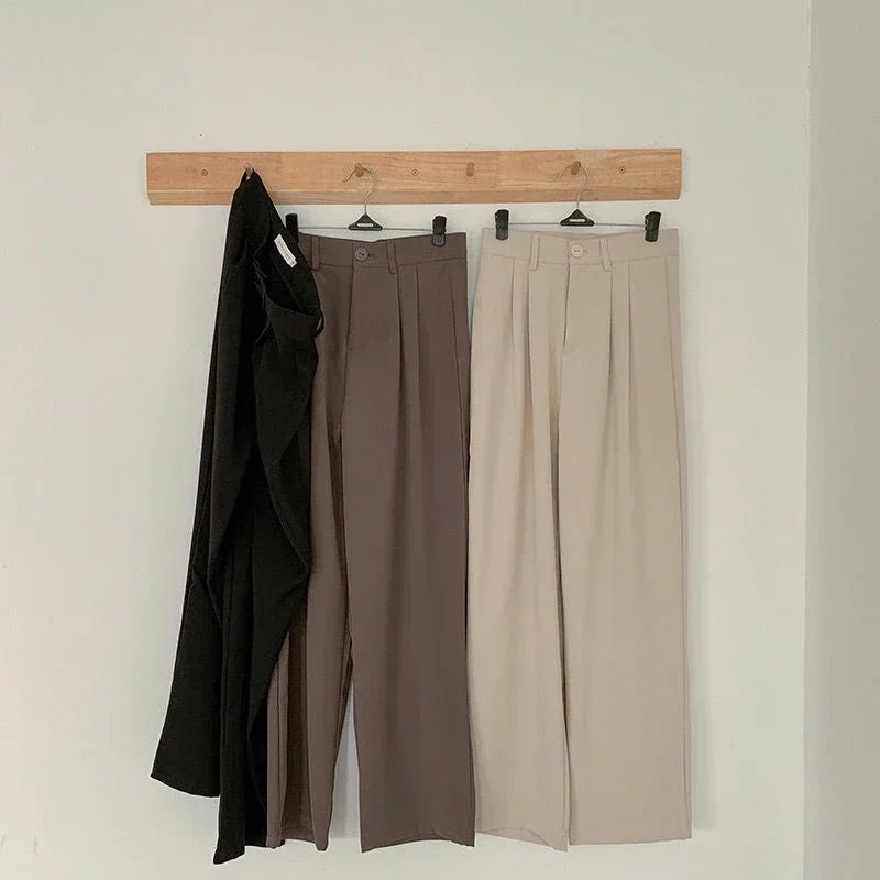 Women’s High-Waist Office Pants – HELIAR Elegant Black Straight-Leg Trousers