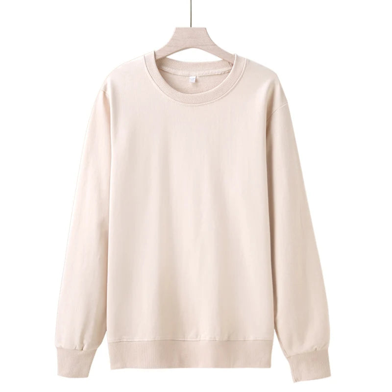 Plush Fleece Sweatshirt – Cozy Cotton Hoodie for Fall & Winter