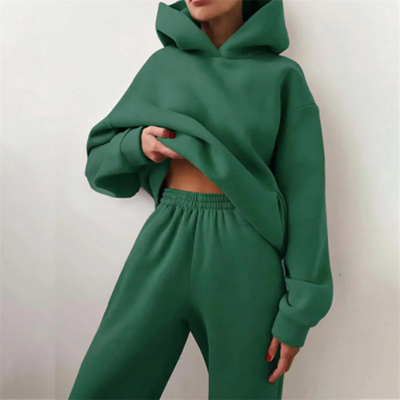 Oversized Women’s Tracksuit Set – Cozy Autumn Hoodie & Joggers