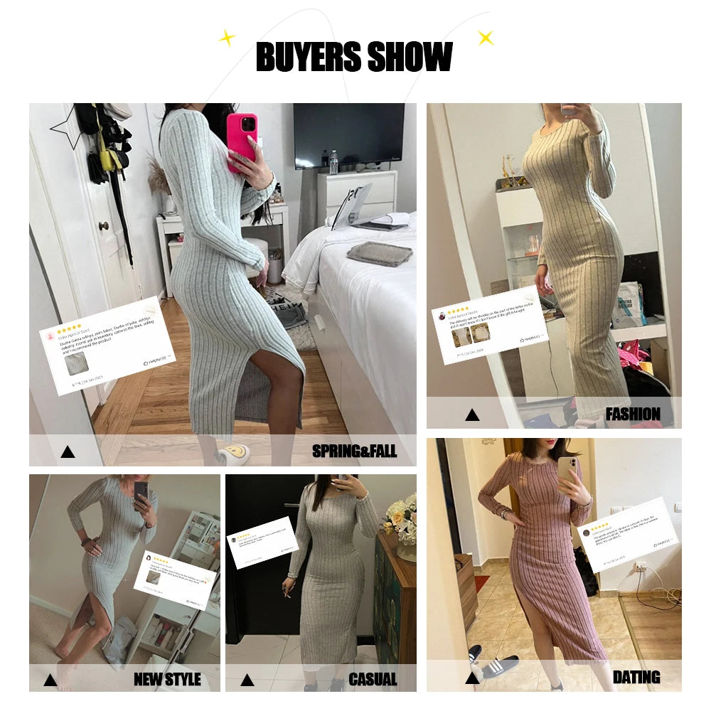 Knit Bodycon Dress – London Nights | Saazii