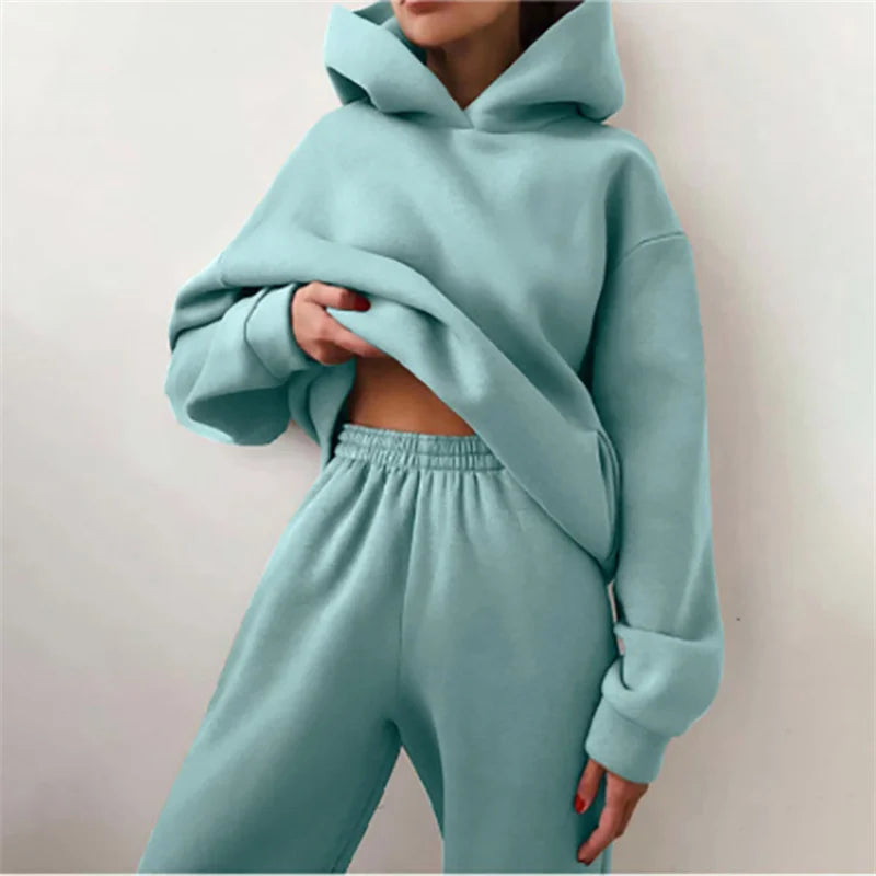 Oversized Women’s Tracksuit Set – Cozy Autumn Hoodie & Joggers