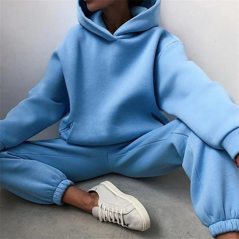 Oversized Women’s Tracksuit Set – Cozy Autumn Hoodie & Joggers