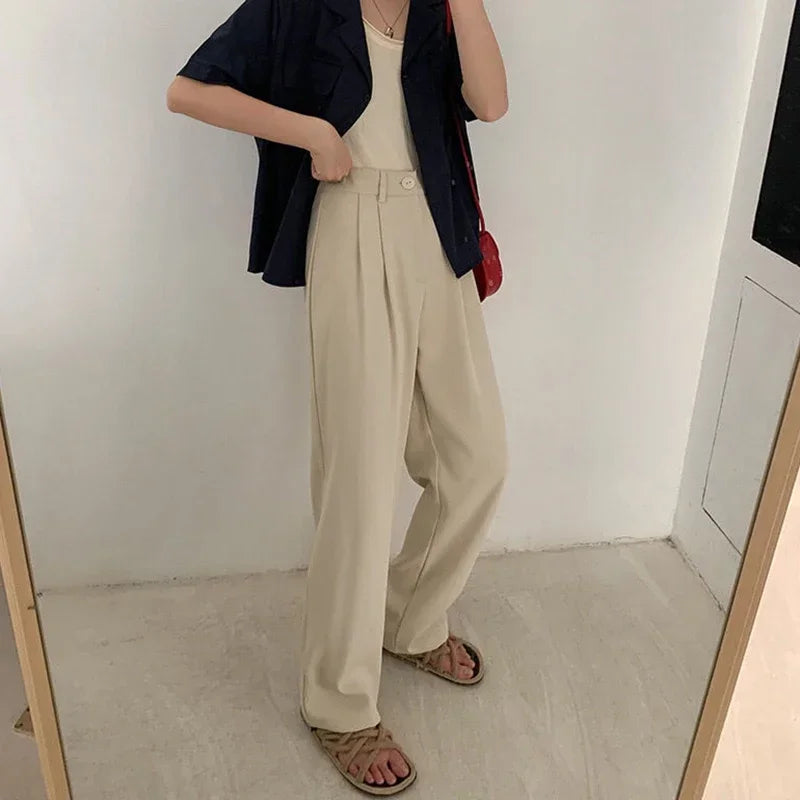 Women’s High-Waist Office Pants – HELIAR Elegant Black Straight-Leg Trousers