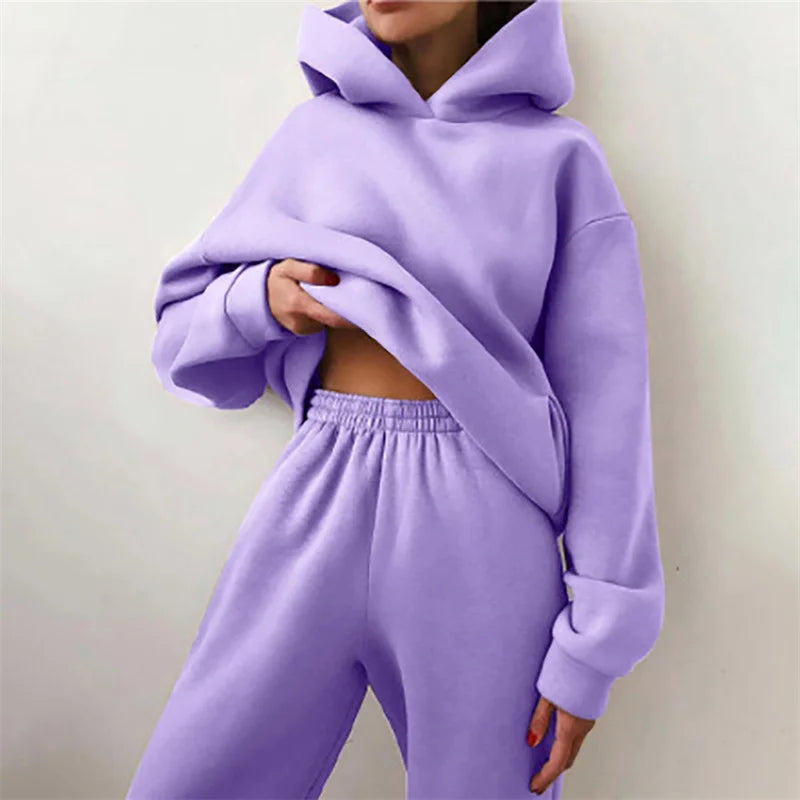 Oversized Women’s Tracksuit Set – Cozy Autumn Hoodie & Joggers