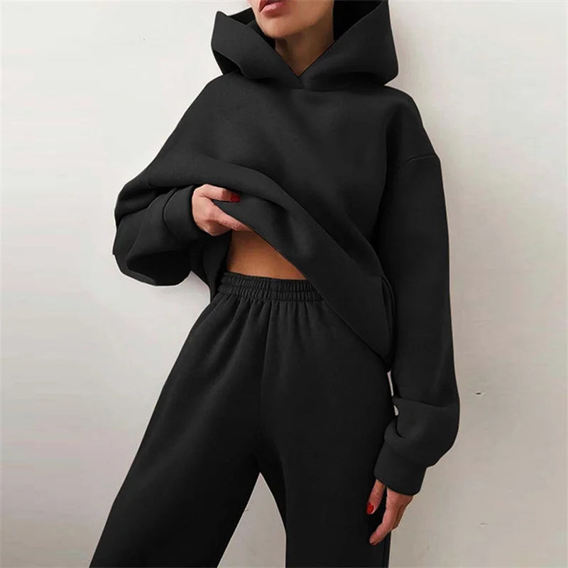 Oversized Women’s Tracksuit Set – Cozy Autumn Hoodie & Joggers