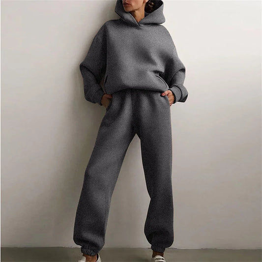 Oversized Women’s Tracksuit Set – Cozy Autumn Hoodie & Joggers