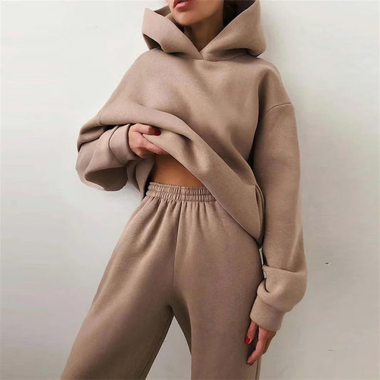 Oversized Women’s Tracksuit Set – Cozy Autumn Hoodie & Joggers