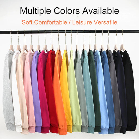 Plush Fleece Sweatshirt – Cozy Cotton Hoodie for Fall & Winter